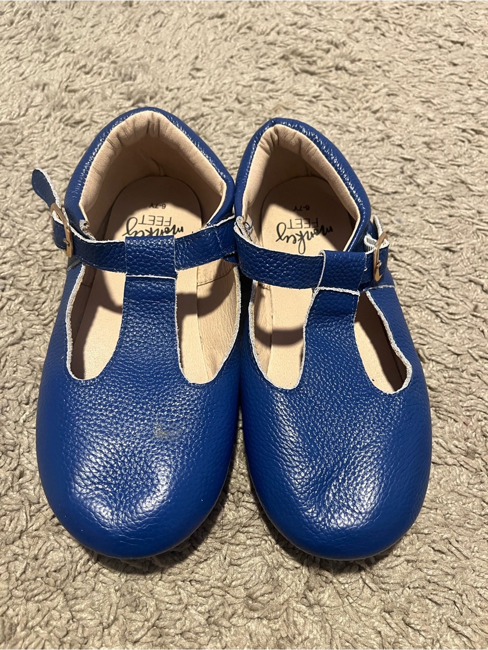 Monkey Feet Royal Blue T-Strap Kids Dress Shoes